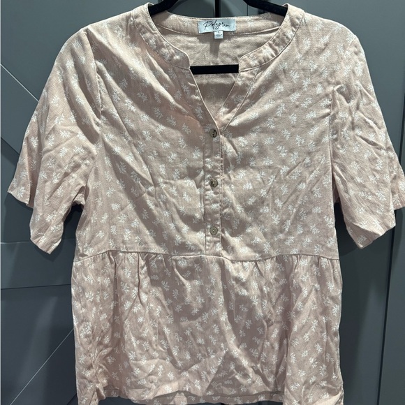 Polagram Tops - Polagram Pink Floral Blouse